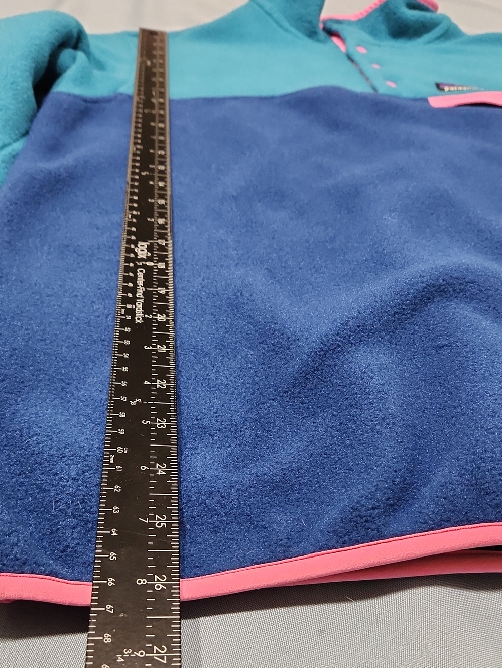 Patagonia Womens Synchilla Fleece - Teal, Navy & Pink. Size Large. - Picture 5 of 5